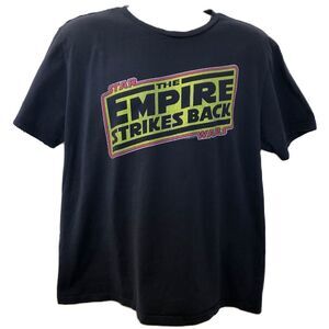 Star Wars The Empire Strikes Back Graphic T-shirt Navy Blue XL Men's Unisex